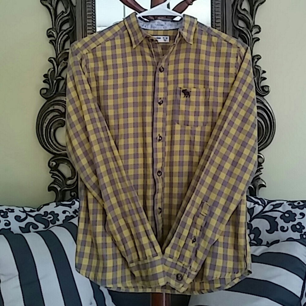 2/$20 Abercrombie plaid long s shirt.  Size 12.